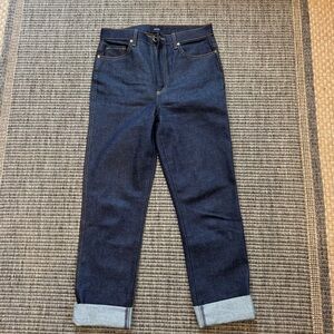 KHAITE Dark Blue Straight Leg Jeans